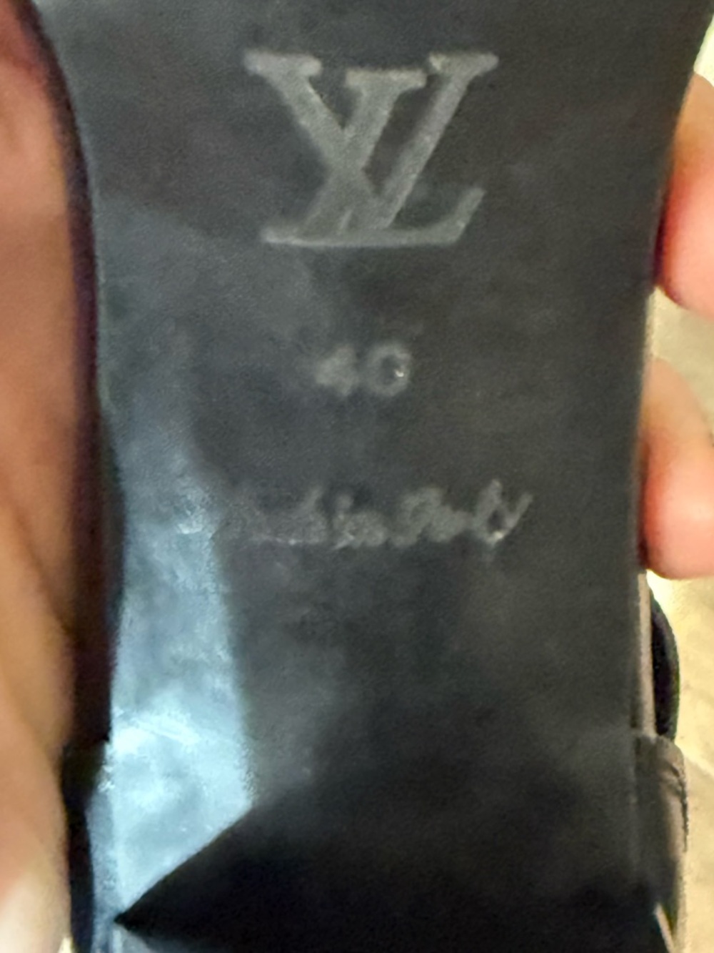 Louis Vuitton Black Logo Platform Heels - Picture 7 of 7